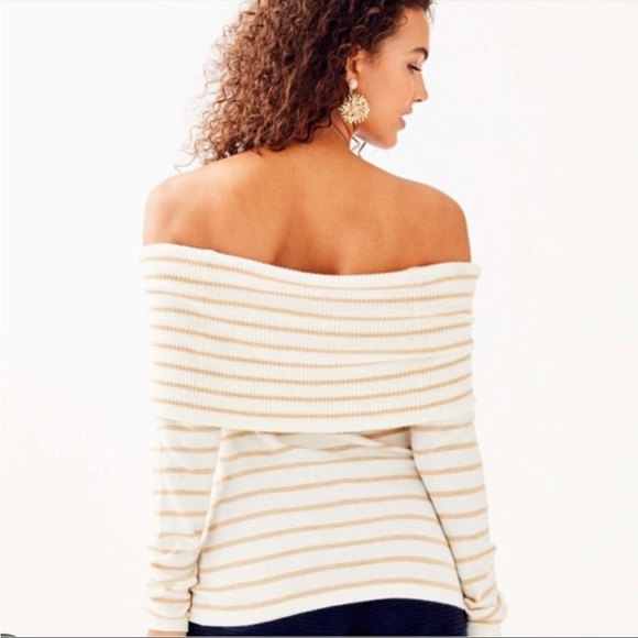 Brand new with tags Lilly christin sweater. Size small. White and beige stripes - Picture 3 of 7